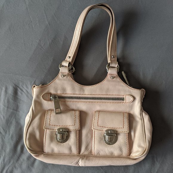 1990s Marc Jacobs Ballet Pink Small Leather Hobo - Picture 1 of 16